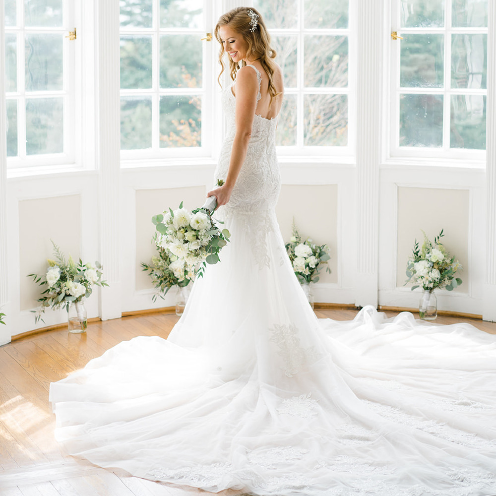 Calla Blanche Farrah Mermaid Beaded Wedding Dress Size 8 - Picture 4 of 9